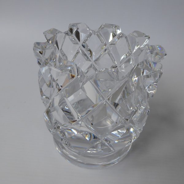 Orrefors Gunnar Cyrén Sofiero vintage cut crystal footed bowl vase 'GC 3834-65' - Image 7