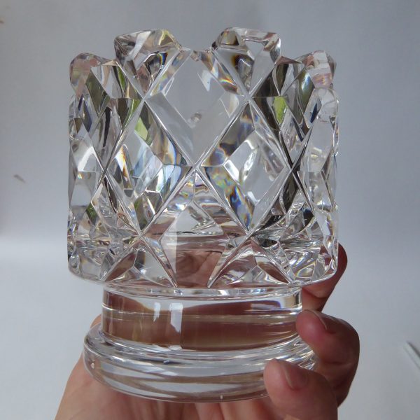 Orrefors Gunnar Cyrén Sofiero vintage cut crystal footed bowl vase 'GC 3834-65' - Image 8