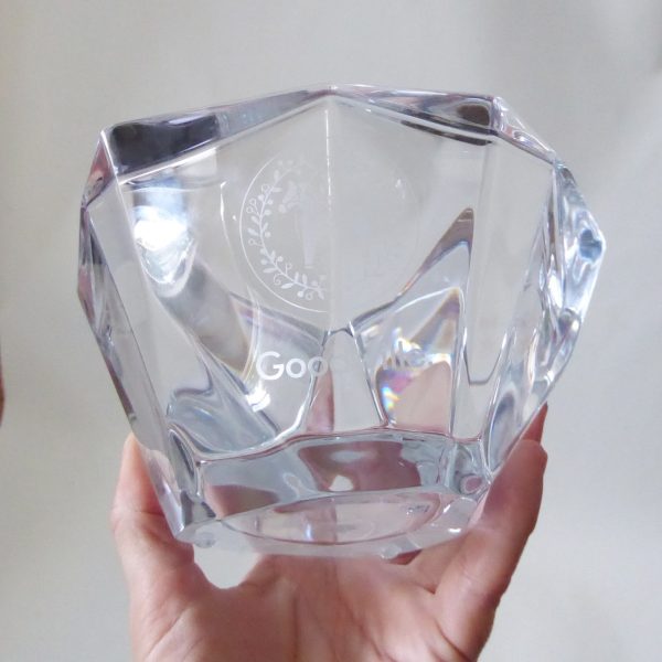 Orrefors Precious 160mm faceted crystal art glass bowl, clear asymmetric Swedish - Image 11