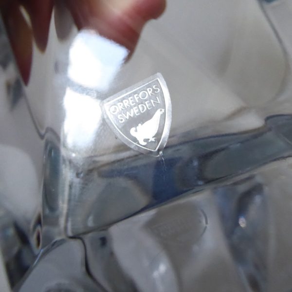 Orrefors Precious 160mm faceted crystal art glass bowl, clear asymmetric Swedish - Image 15