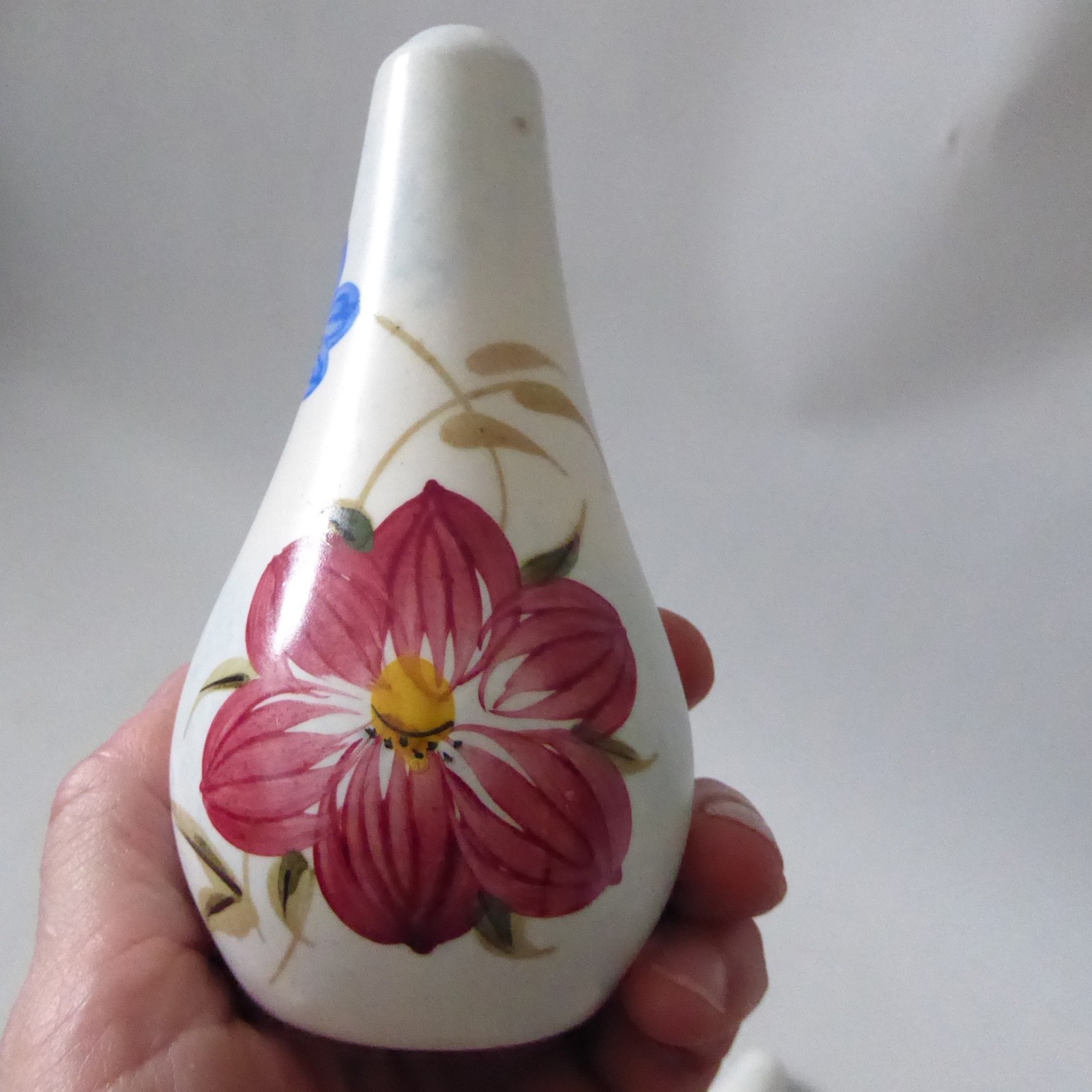 Pair Radford Potteries vintage pottery ceramic salt & pepper shakers pots floral