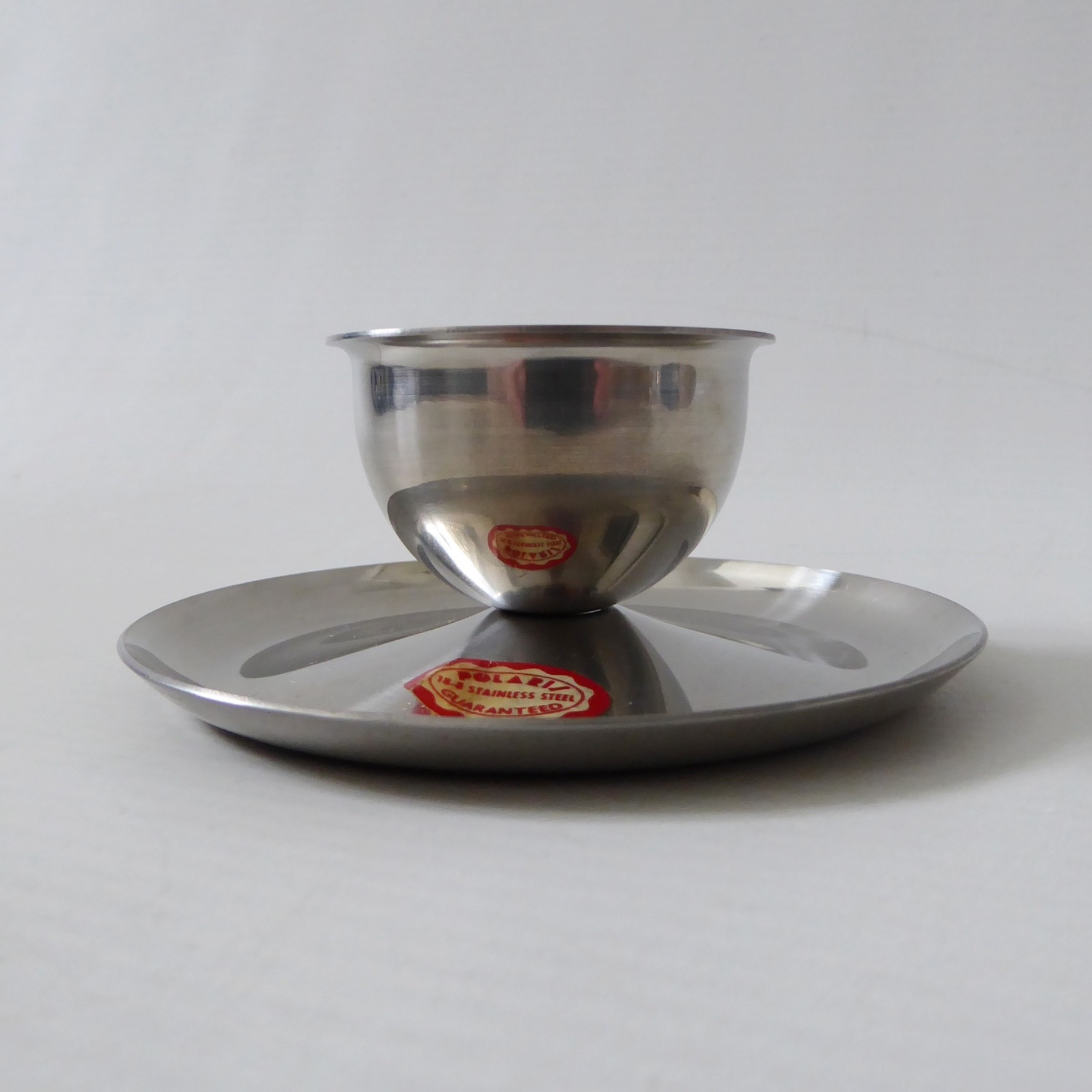 Polaris of Norway 18/8 stainless steel egg cup, vintage modernist Scandinavian - Image 3