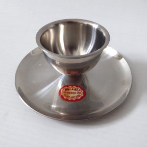 Polaris of Norway 18/8 stainless steel egg cup, vintage modernist Scandinavian