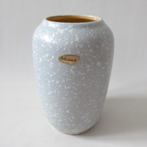 Scheurich 238/18 West German Pottery ceramic grey & white 1950s splatter vase