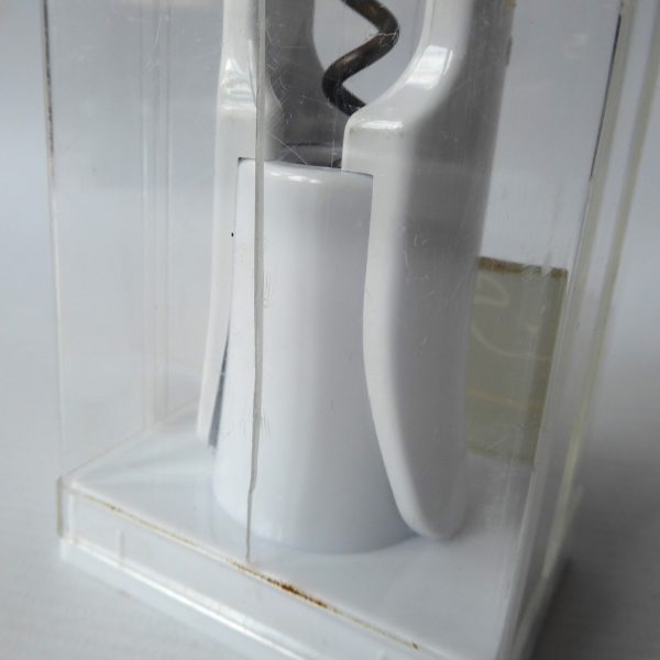Screwpull by Le Creuset, vintage corkscrew. White manual screw, on stand in case - Image 11