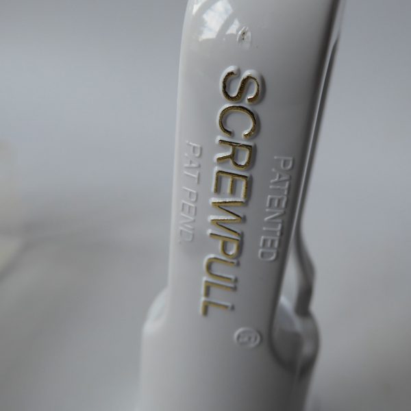 Screwpull by Le Creuset, vintage corkscrew. White manual screw, on stand in case - Image 7