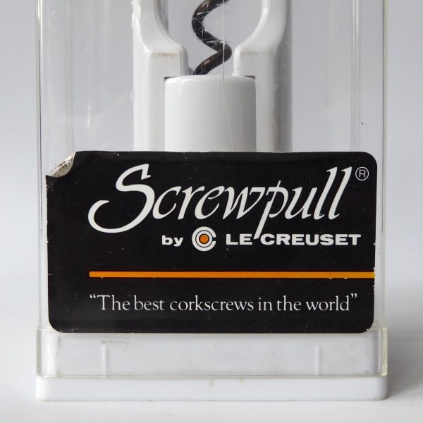 Screwpull by Le Creuset, vintage corkscrew. White manual screw, on stand in case - Image 8
