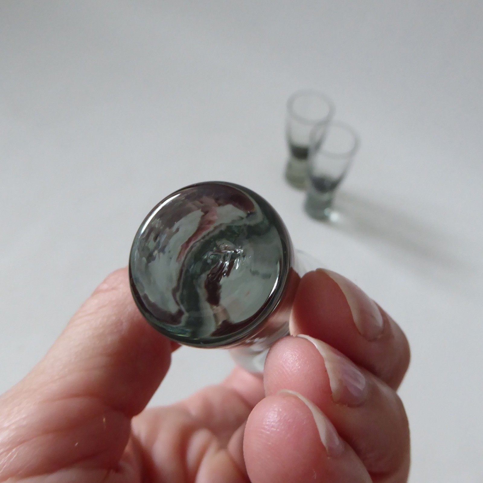 Set 3 HOLMEGAARD Glasses, Canada smoke. Liqueur shot glass. 8cm 3 1/4", Danish - Image 7