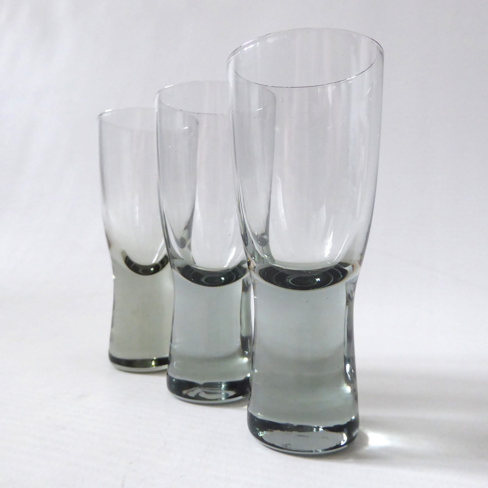 Set 3 HOLMEGAARD Glasses, Canada smoke. Liqueur shot glass. 8cm 3 1/4", Danish