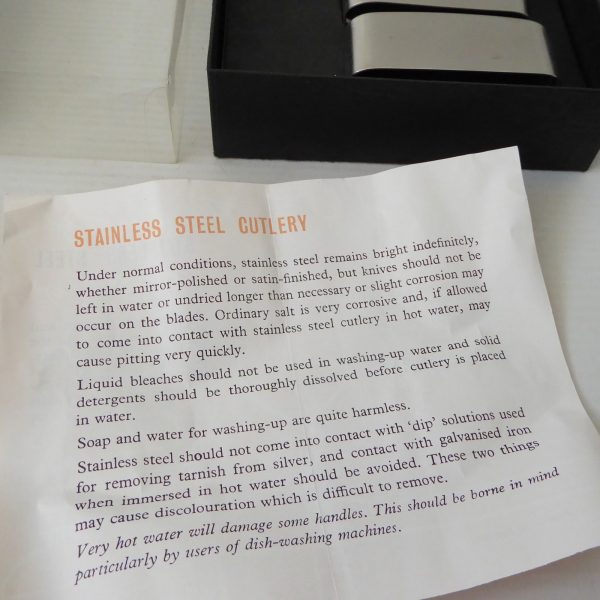Viners boxed stainless steel 4 vintage modernist napkin serviette rings, 1970s - Image 8