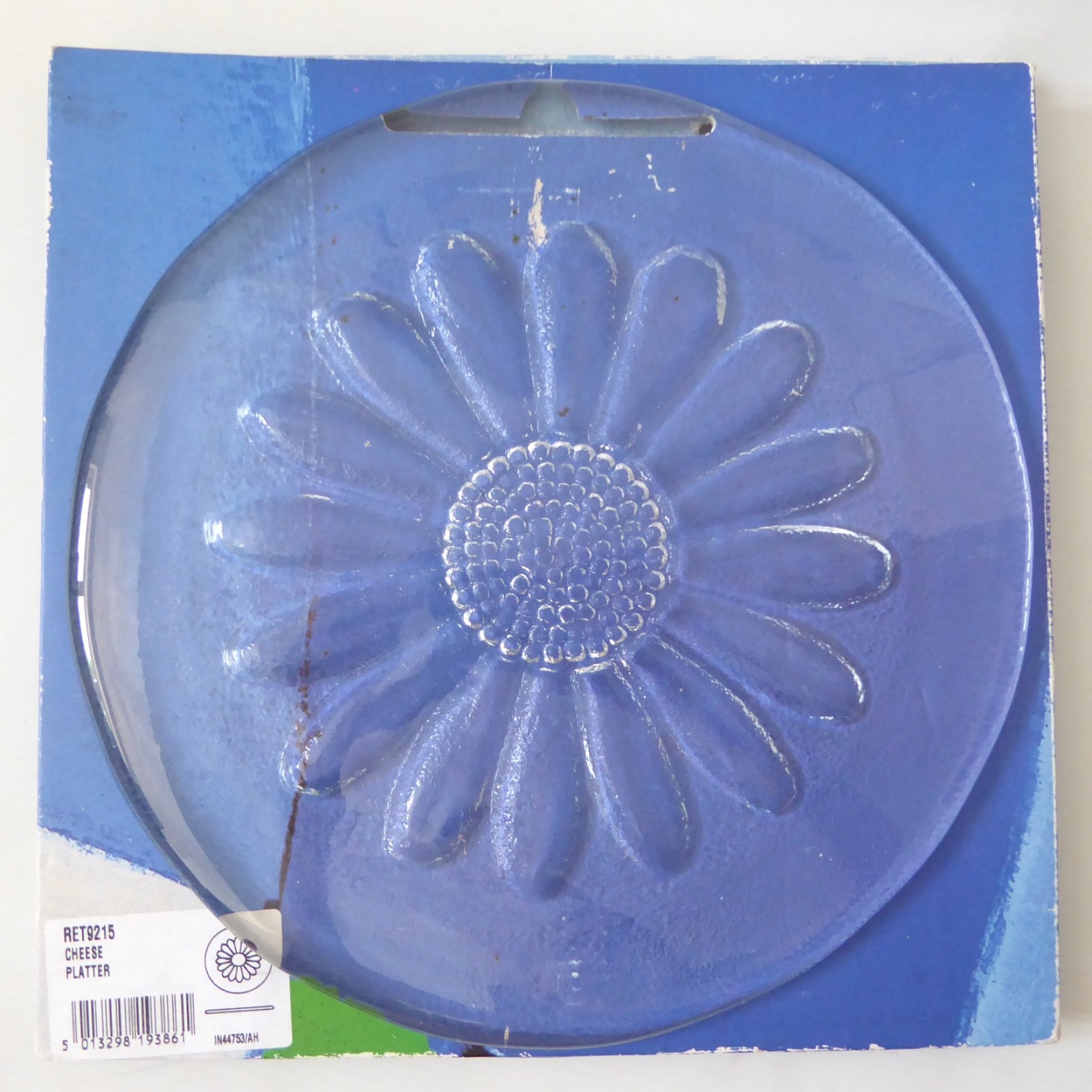 Vintage Dartington Crystal glass Daisy cheese platter FT215 Frank Thrower, boxed - Image 6