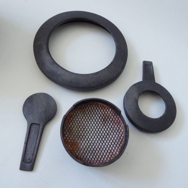 Vintage Digsmed black cast iron & enamel fondue set. Lange Svendborg Denmark MCM - Image 12