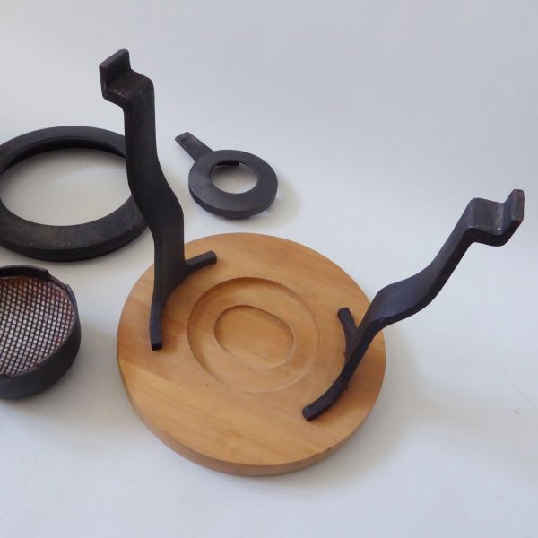 Vintage Digsmed black cast iron & enamel fondue set. Lange Svendborg Denmark MCM - Image 10