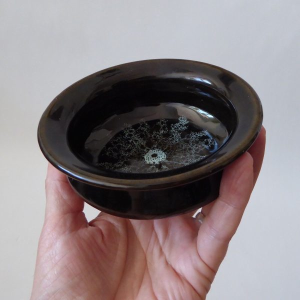 Vintage Lotus Pottery bowl dish, sage green + daisy petal. Elizabeth Skipworth - Image 3