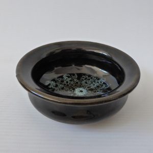 Vintage Lotus Pottery bowl dish, sage green + daisy petal. Elizabeth Skipworth
