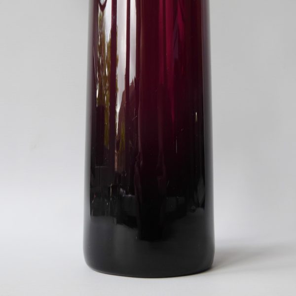 Vintage art glass tall cylinder vase like Whitefriars amethyst soda. 1960s/1970s - Image 4