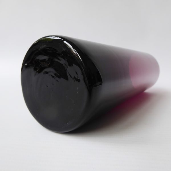Vintage art glass tall cylinder vase like Whitefriars amethyst soda. 1960s/1970s - Image 8