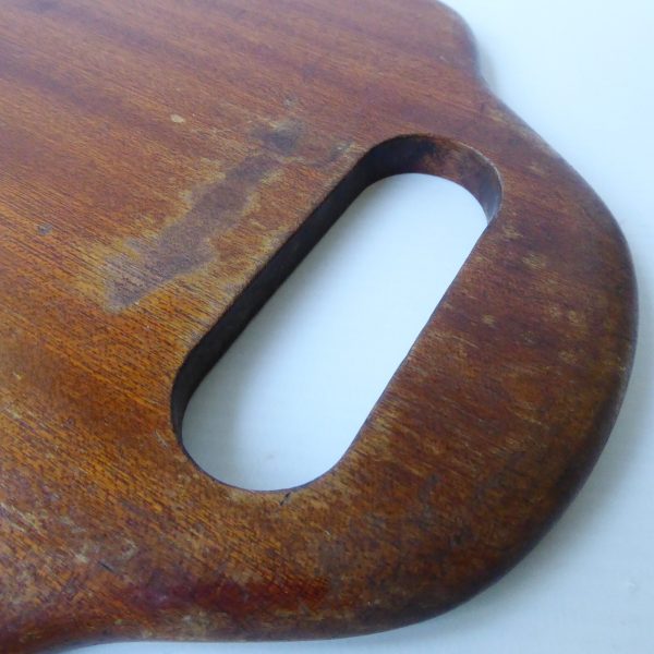 Vintage oak two-handed TJ Lawrence barber mirror, wooden bevelled hairdressers - Image 10