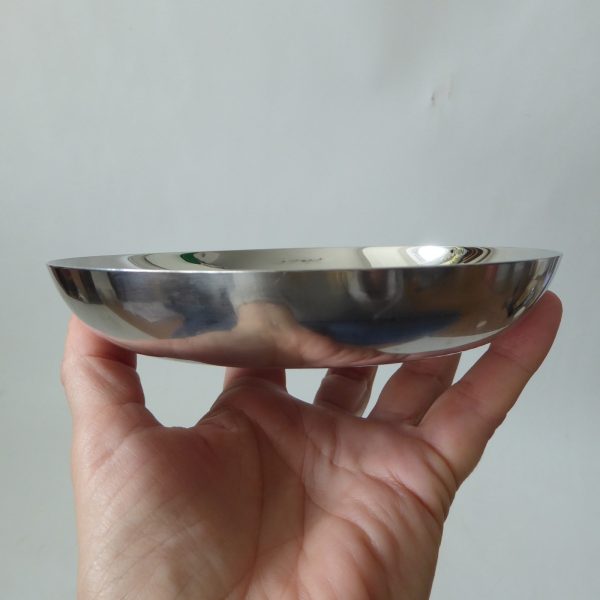 WMF Cromargan Germany dish. Sigrid Kupetz 1970s Mid-century Modernist gold steel - Image 12