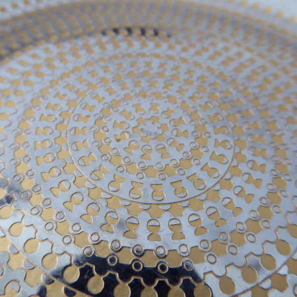 WMF Cromargan Germany dish. Sigrid Kupetz 1970s Mid-century Modernist gold steel - Image 9