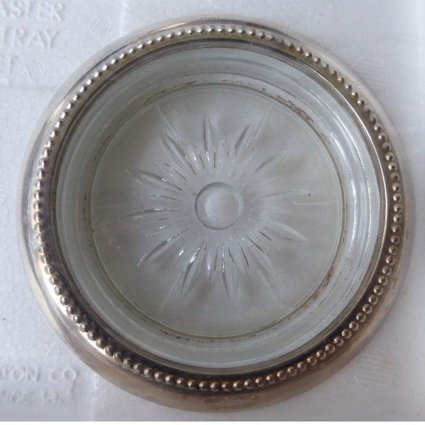 W&S Blackinton crystal & silver plated coaster/ashtray set of 4. Sealed vintage - Image 6