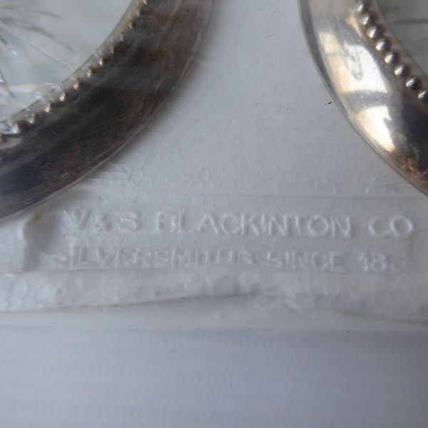W&S Blackinton crystal & silver plated coaster/ashtray set of 4. Sealed vintage - Image 8