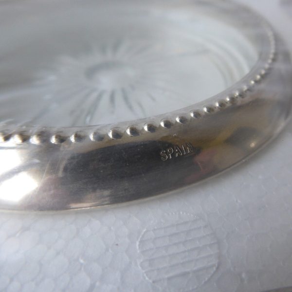 W&S Blackinton crystal & silver plated coaster/ashtray set of 4. Sealed vintage - Image 10