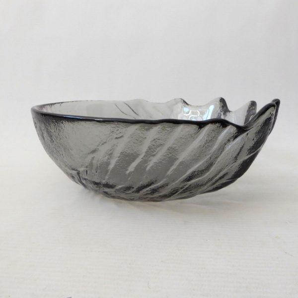 Wedgwood Wave crystal glass salad fruit bowl, Anita Harris vintage Midnight grey - Image 5