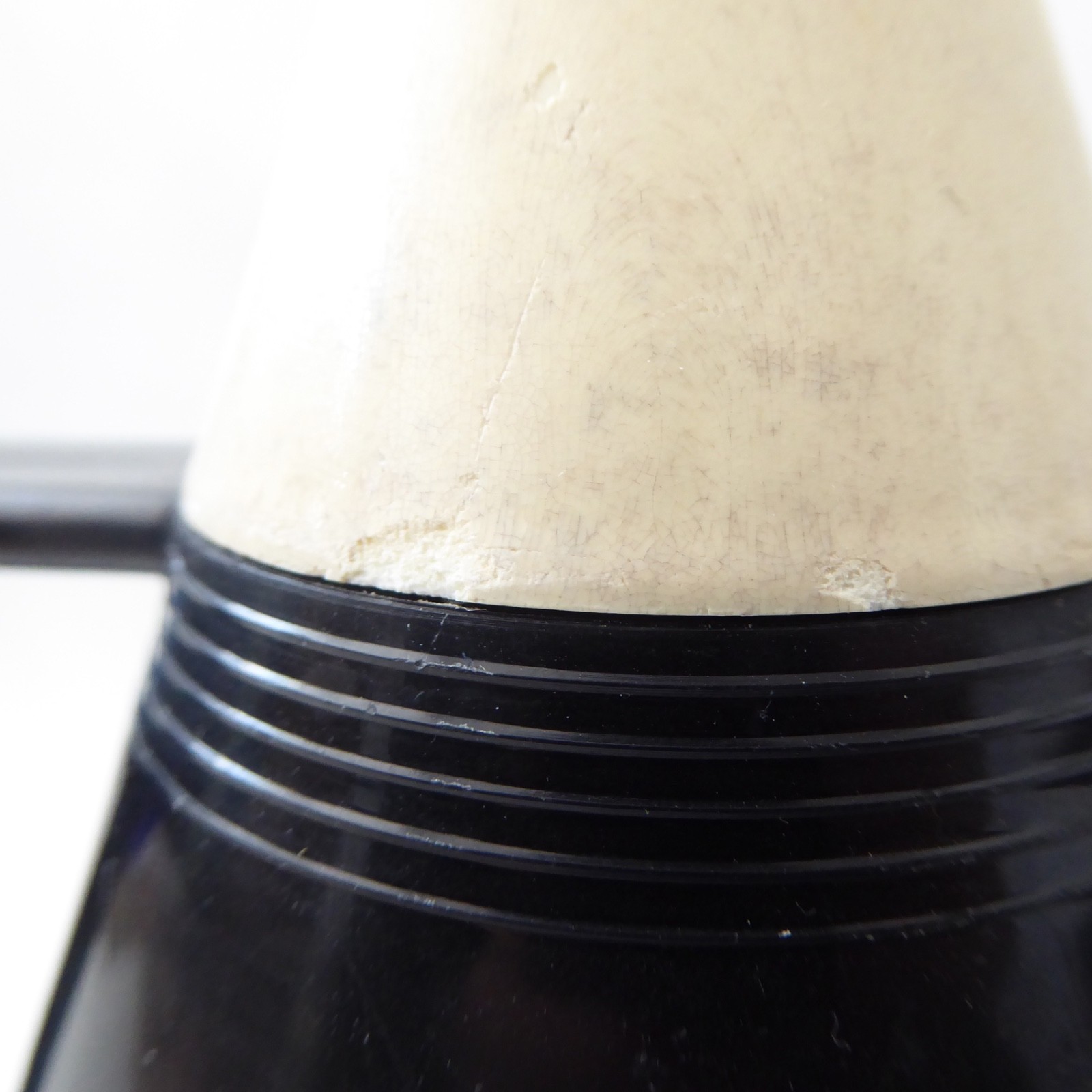 West German BMF conical vacuum jug flask. Vintage 1970s retro black white, cone - Image 11