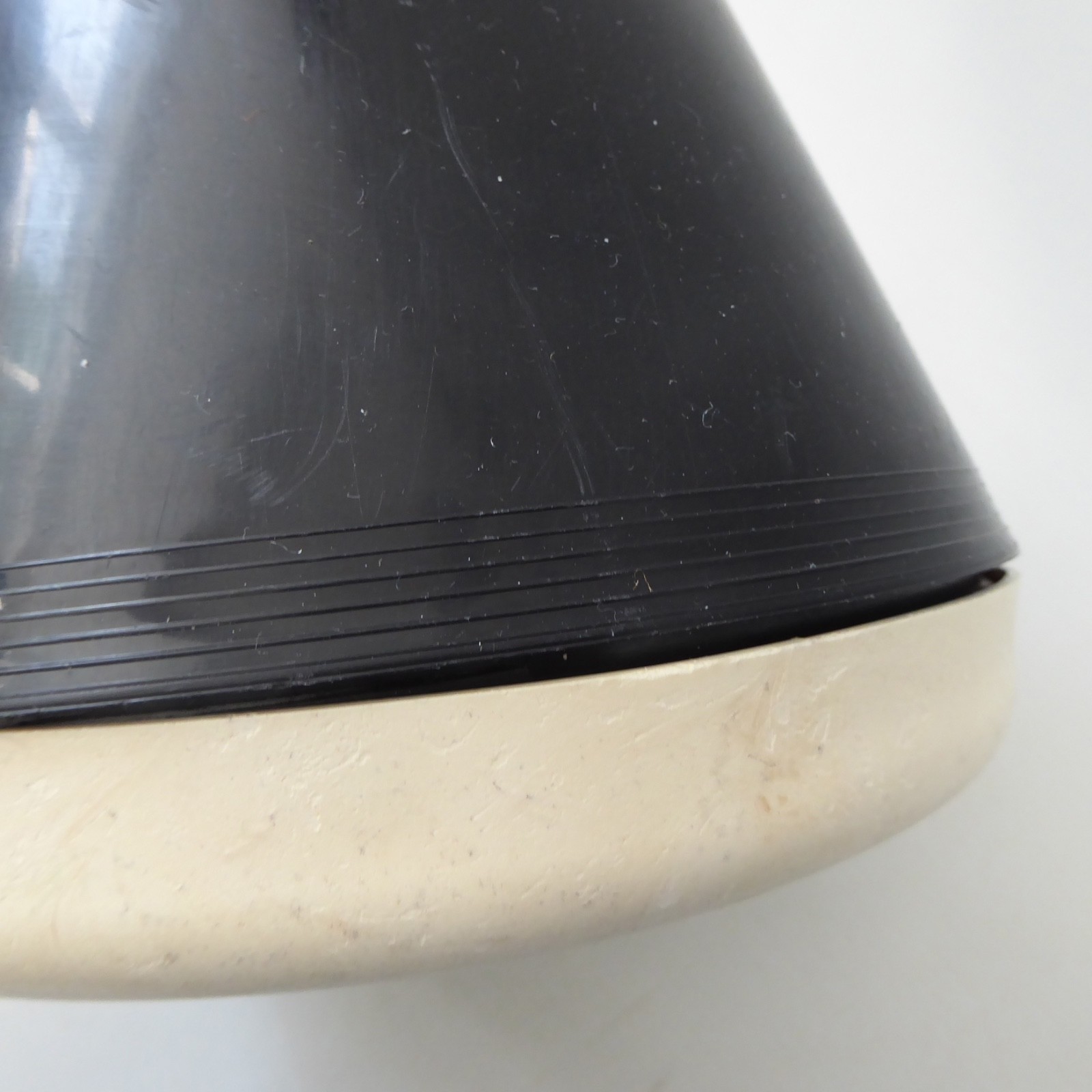 West German BMF conical vacuum jug flask. Vintage 1970s retro black white, cone - Image 13