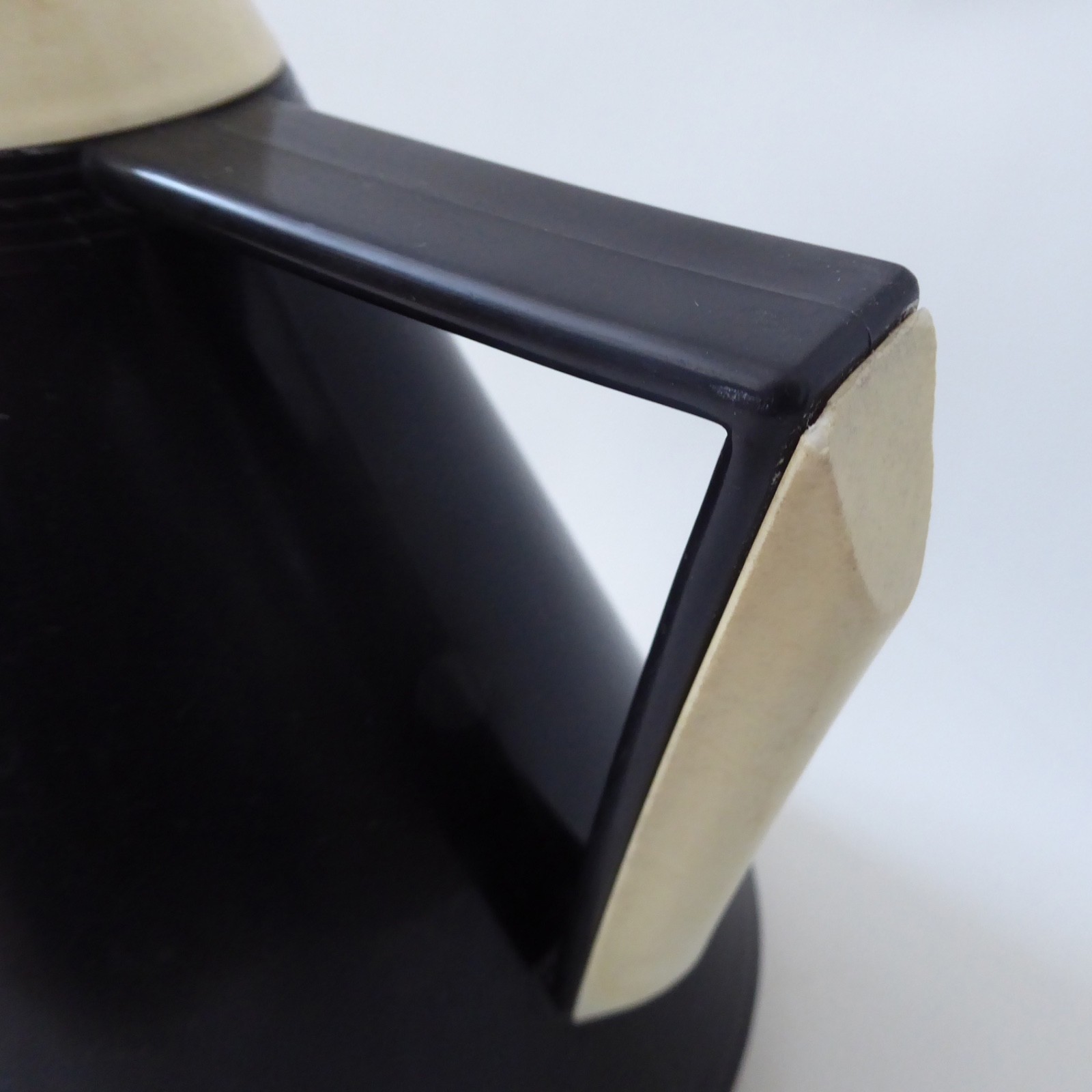 West German BMF conical vacuum jug flask. Vintage 1970s retro black white, cone - Image 4