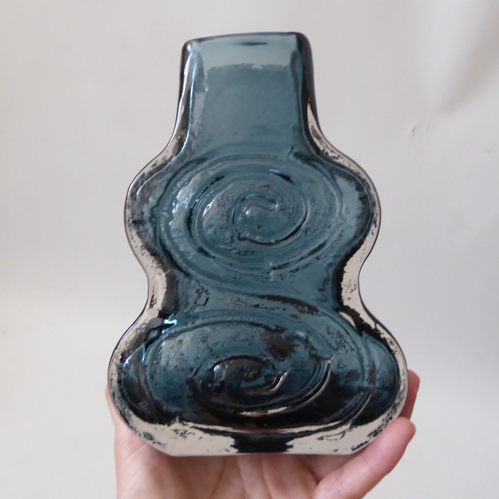 Whitefriars Glass 9675, Indigo Cello art glass vase, Geoffrey Baxter vintage 60s - Image 13