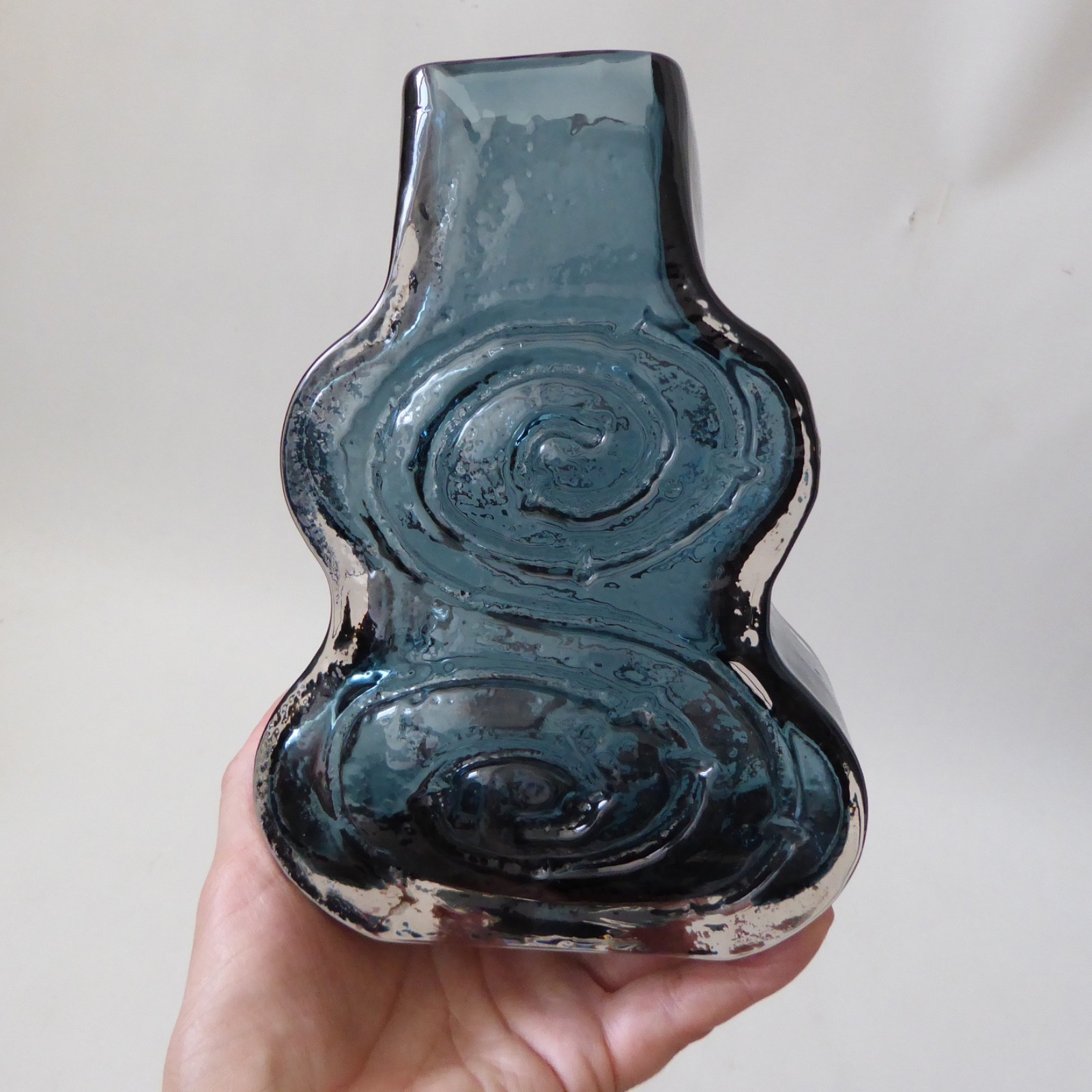 Whitefriars Glass 9675, Indigo Cello art glass vase, Geoffrey Baxter vintage 60s - Image 14