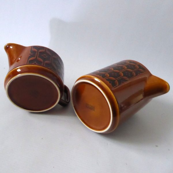 2 Hornsea Heirloom brown vintage jugs, short & large. 70s John Clappison pottery - Image 12