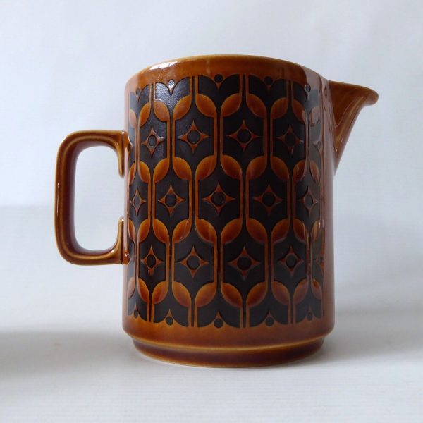 2 Hornsea Heirloom brown vintage jugs, short & large. 70s John Clappison pottery - Image 6