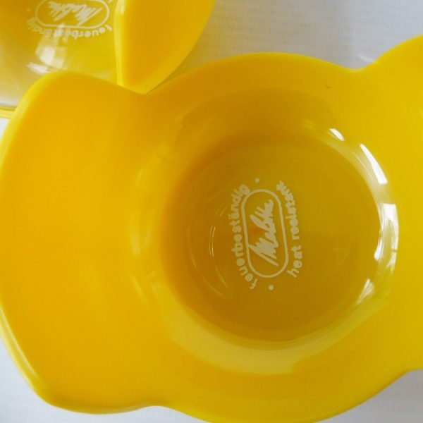 2x Melitta 1970s vintage glass coffee tea cups in holders, yellow retro. Pyrex - Image 10