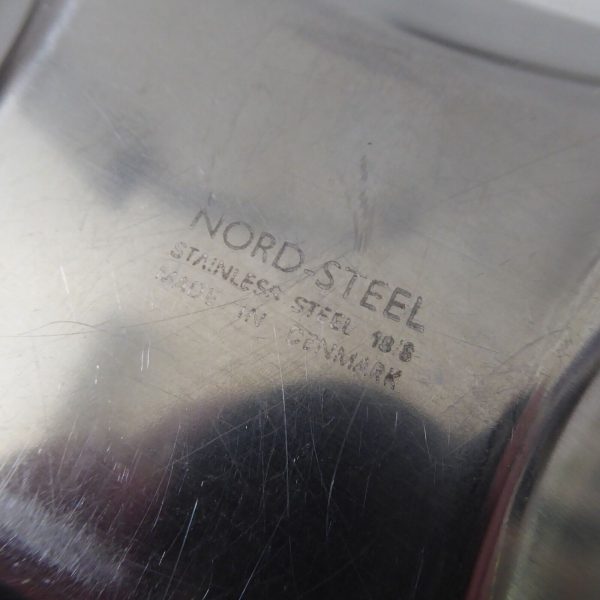 3 Danish Modernist Nord Steel 1960s stainless steel pin dish, jewellery, candle - Image 11