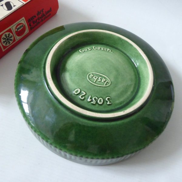 70s Jasba W. German pottery ceramic candle holder, Christmas advent bowl 3051-20 - Image 13