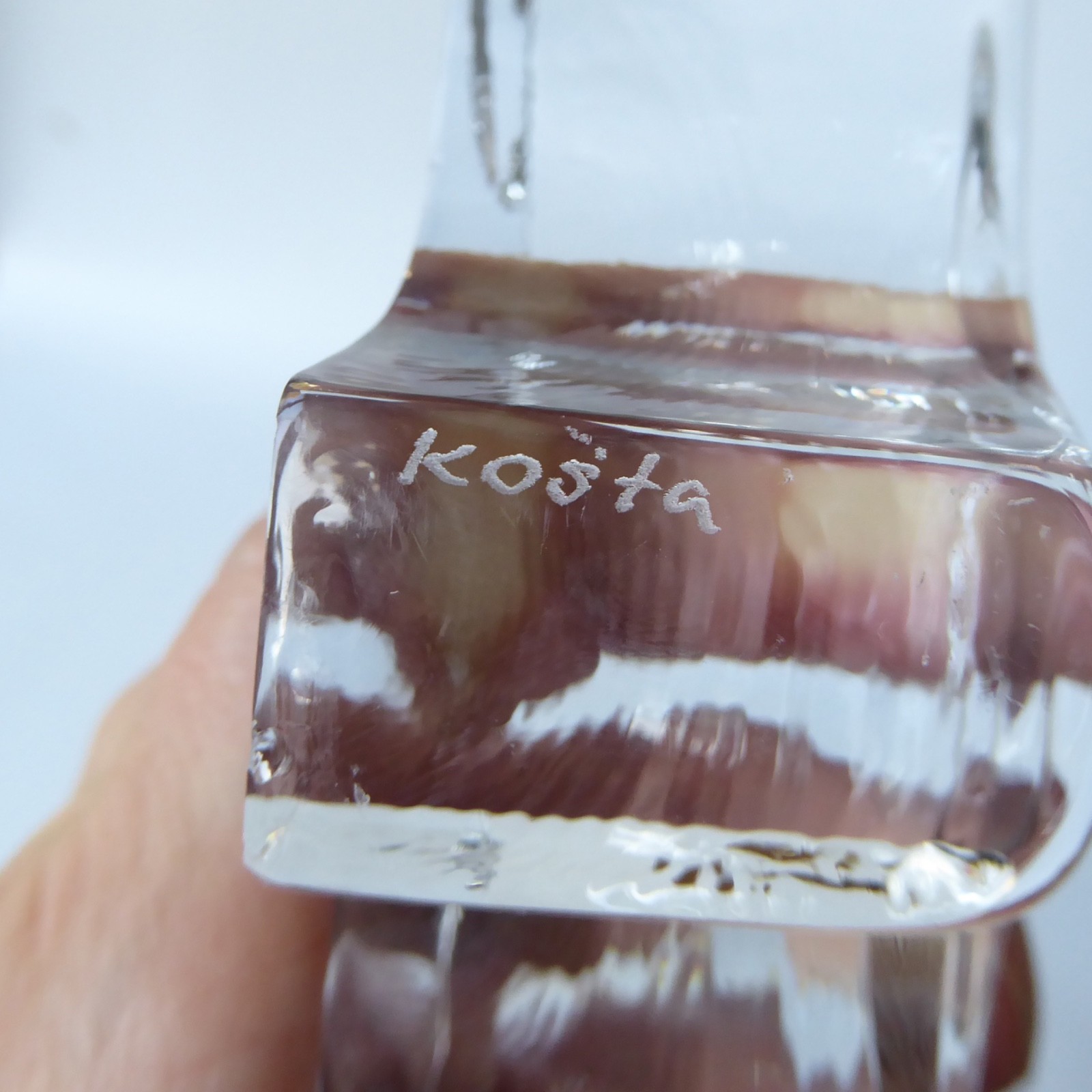 Bertil Vallien Kosta Boda rhino, art glass figurine. Zoo Series 1982 paperweight - Image 14