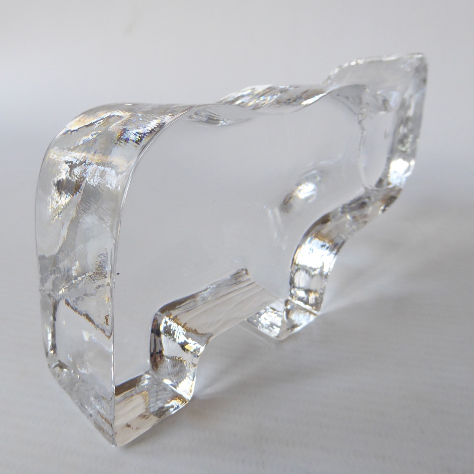 Bertil Vallien Kosta Boda rhino, art glass figurine. Zoo Series 1982 paperweight - Image 6