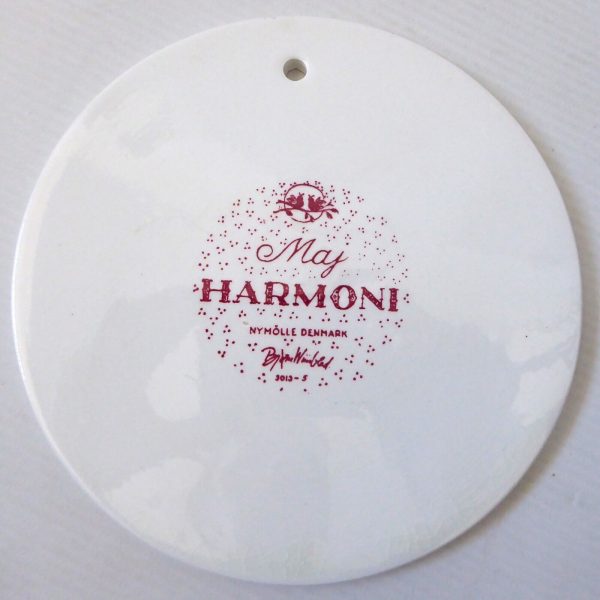 Bjorn Wiinblad May Harmoni red wall plaque, vintage Nymolle Denmark 6" Ceramic - Image 8