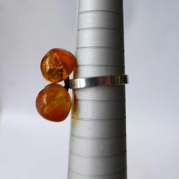 Danish 830 silver ring + 4 amber balls, Einer Fehrn EF, vintage 1960s MCM size K - Image 13
