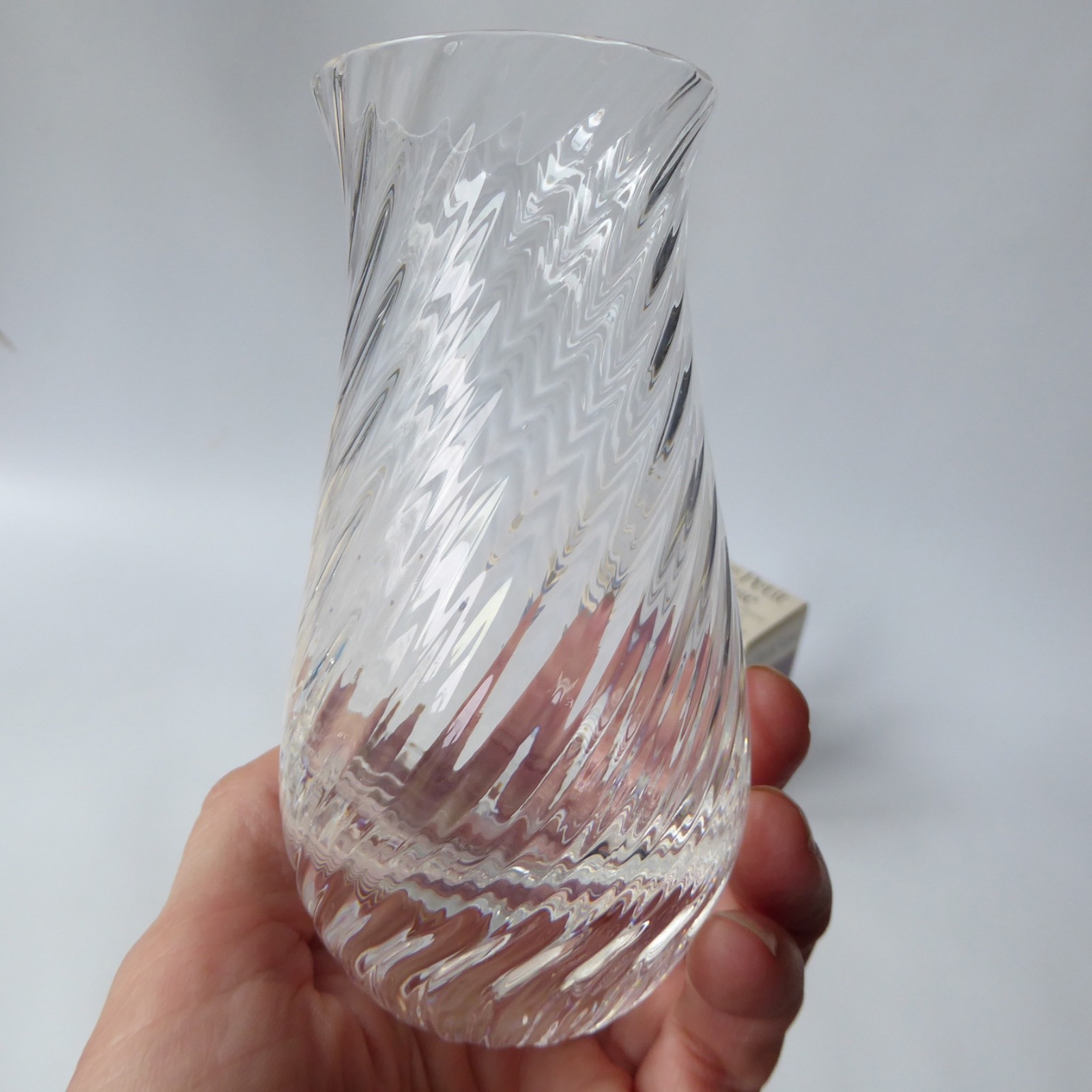 Dartington glass FT235 Frank Thrower Le Petit little Vase. Ripple, box, crystal - Image 12