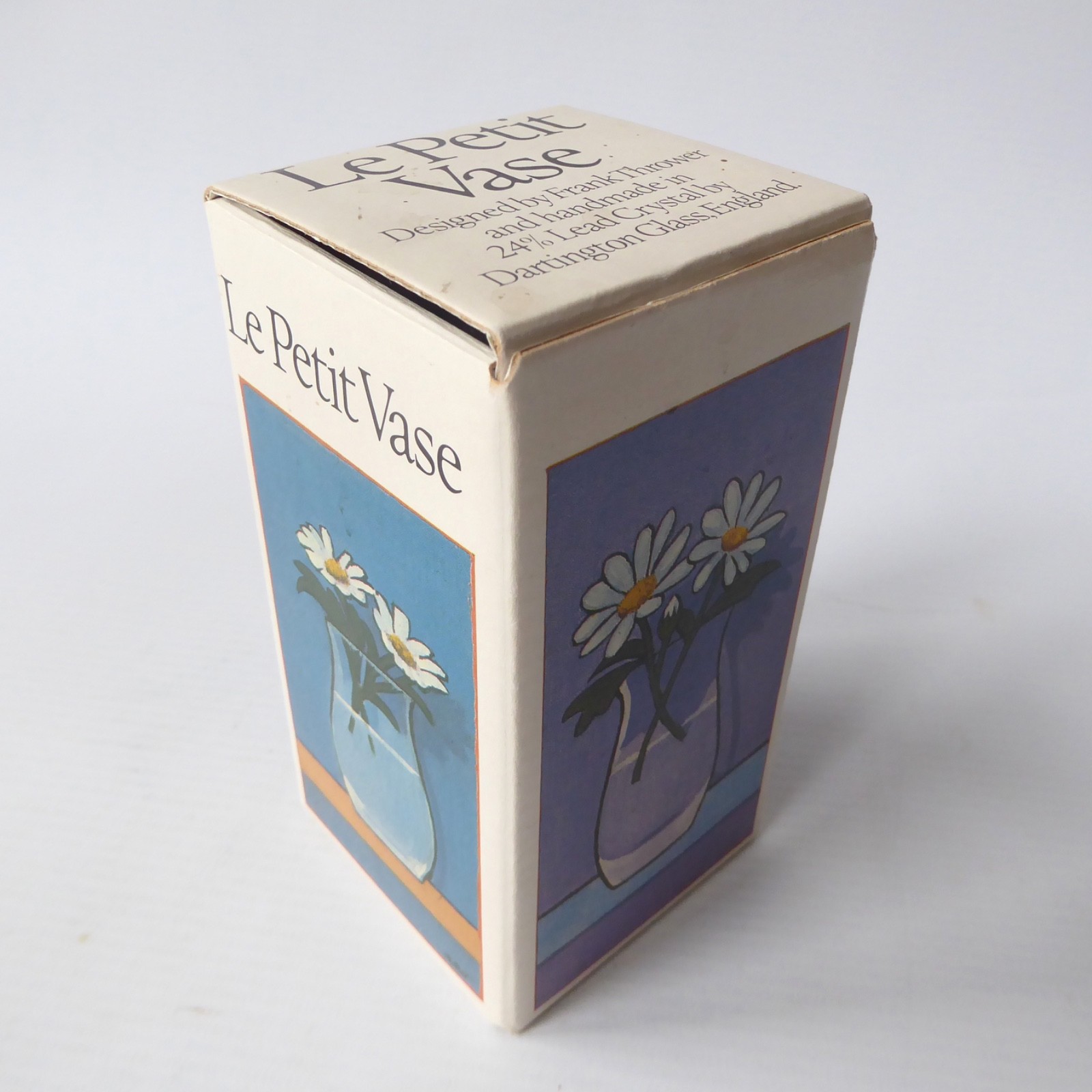 Dartington glass FT235 Frank Thrower Le Petit little Vase. Ripple, box, crystal - Image 8