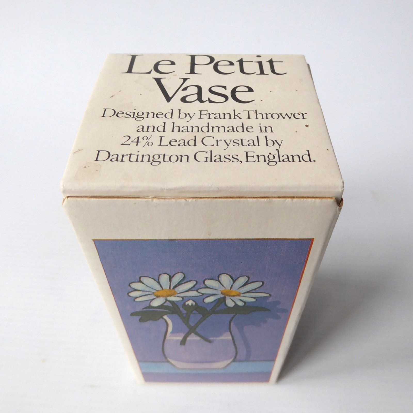 Dartington glass FT235 Frank Thrower Le Petit little Vase. Ripple, box, crystal - Image 9