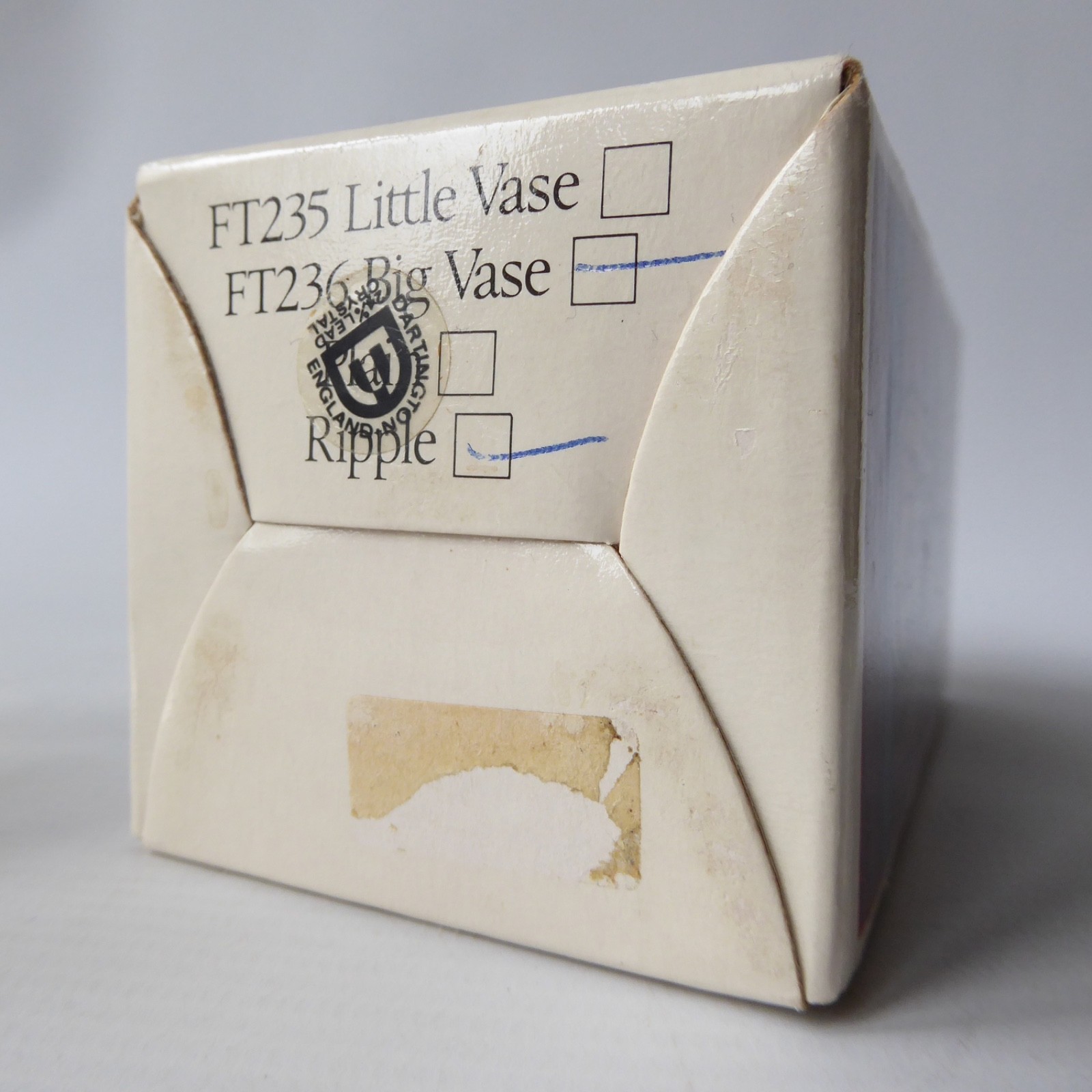 Dartington glass FT235 Frank Thrower Le Petit little Vase. Ripple, box, crystal - Image 10