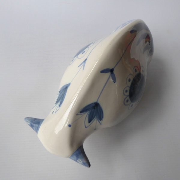 David Sharp Rye pottery bull bison figure 1970s mid century modernist retro blue - Image 12