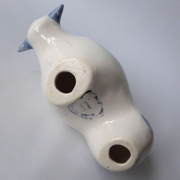 David Sharp Rye pottery bull bison figure 1970s mid century modernist retro blue - Image 14