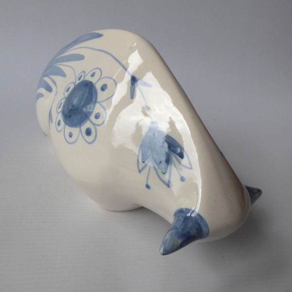 David Sharp Rye pottery bull bison figure 1970s mid century modernist retro blue - Image 7