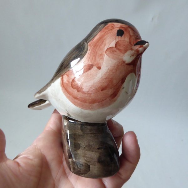 David Sharp pottery, Rye, sussex. Vintage 70s robin bird figurine statue signed - Image 12